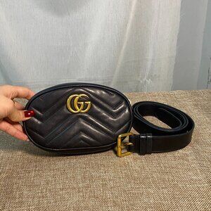 GG Marmont Matelasse leather belt bag